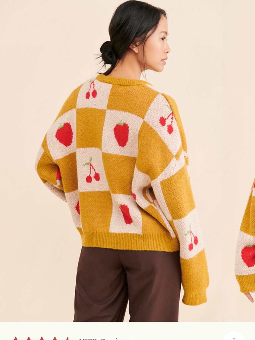Lisa Says Gah Fruit Check Cardigan Choose Size - Picture 2 of 8